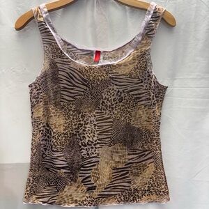 Wild Patterned Sleeveless Tank Top